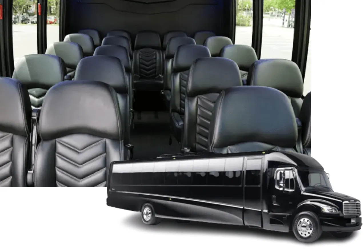 Black Mini Coach for minibus rental in Zolfo Springs, FL