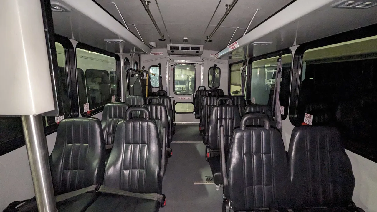 White Mini Moto Coach, photo 2 for mini coach rental in Camino, CA