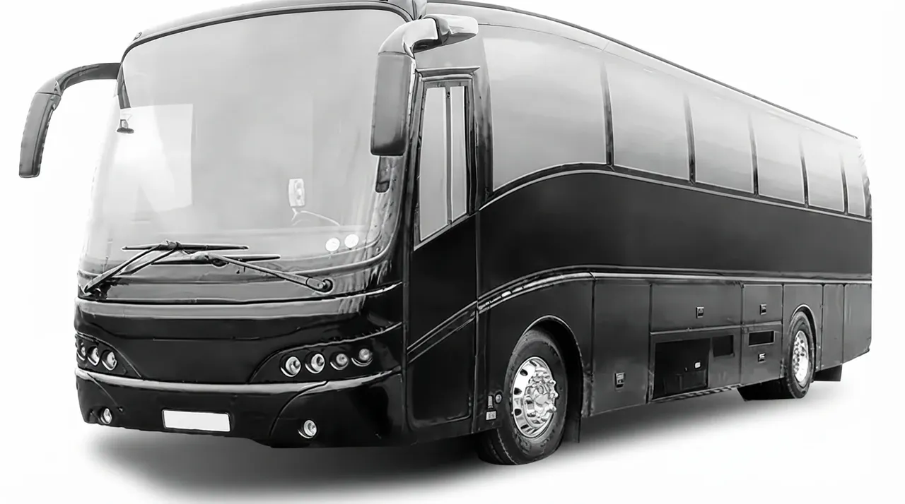 Black 55 Passenger Motor Coach for charter bus rental in Markham, VA Black 55 Passenger Motor Coach for charter bus rental in Markham, VA