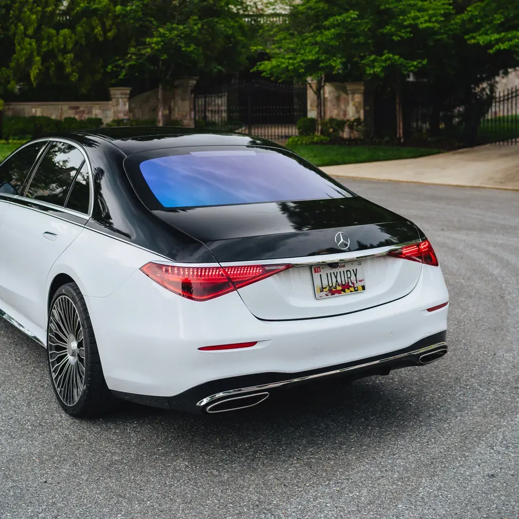 White ‘Panda Maybach’ Two Tone S580 with Starlight Roof, photo 7 for chauffeur car rental in Rockville, MD White ‘Panda Maybach’ Two Tone S580 with Starlight Roof, photo 7 for chauffeur car rental in Rockville, MD