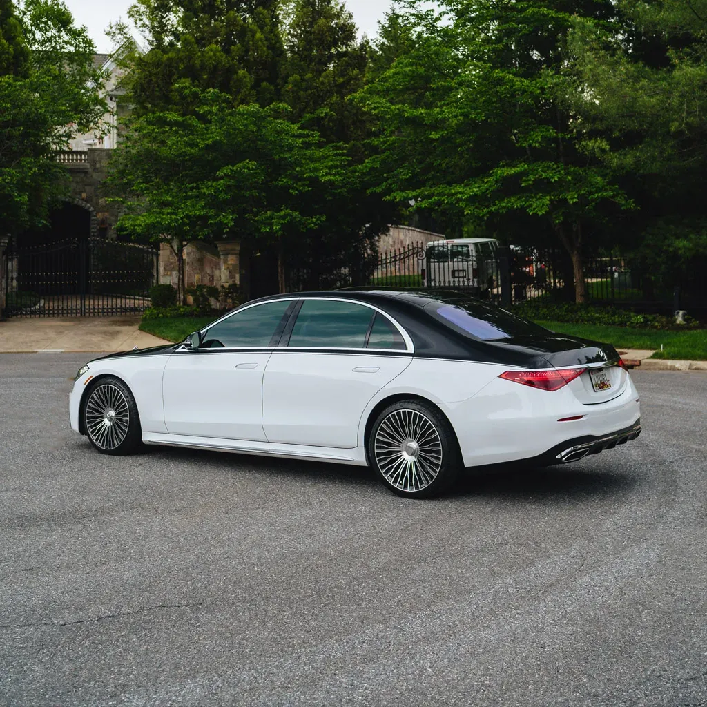 White ‘Panda Maybach’ Two Tone S580 with Starlight Roof, photo 8 for chauffeur car rental in Rockville, MD White ‘Panda Maybach’ Two Tone S580 with Starlight Roof, photo 8 for chauffeur car rental in Rockville, MD