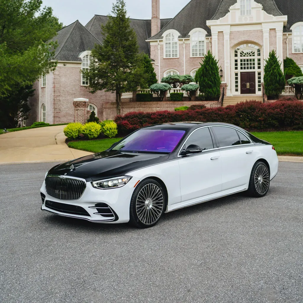 White ‘Panda Maybach’ Two Tone S580 with Starlight Roof, photo 9 for chauffeur car rental in Rockville, MD White ‘Panda Maybach’ Two Tone S580 with Starlight Roof, photo 9 for chauffeur car rental in Rockville, MD