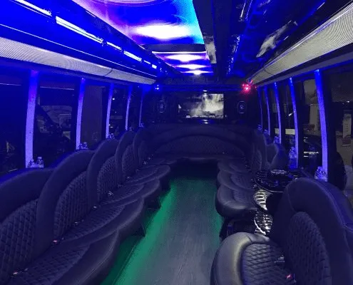 Party Bus interior for party bus rental in Lehighton, PA