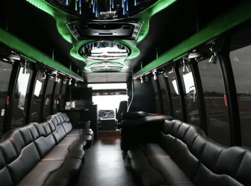 Party Bus interior for party bus rental in Williamsport, IN