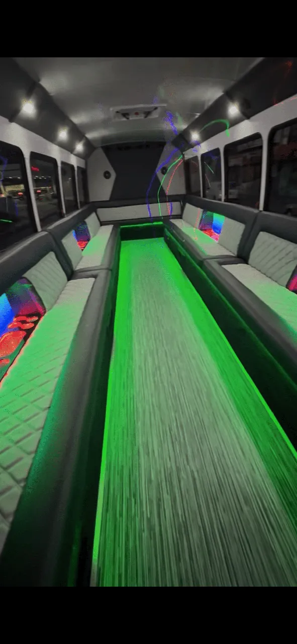 Party Bus interior for party bus rental in Manchester, NH