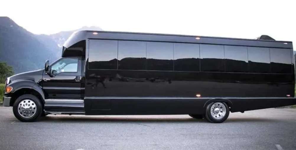 Black Party Bus exterior for party bus rental