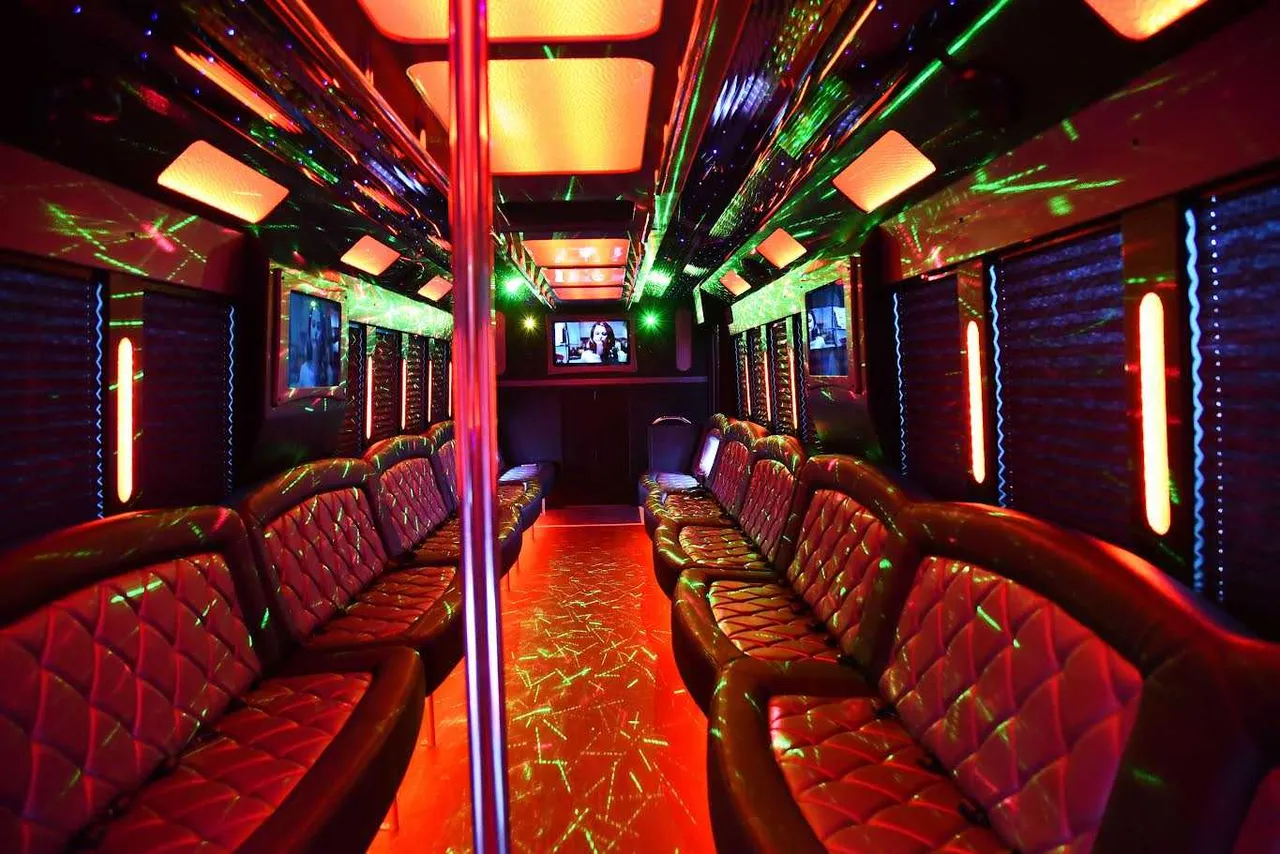 Party Bus interior for party bus rental in Mecklenburg County, VA