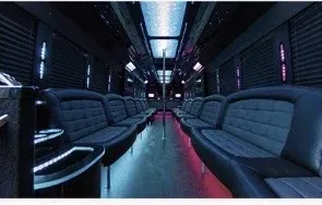 Party Bus- 40 pax interior for party bus rental in Marina Del Rey, CA