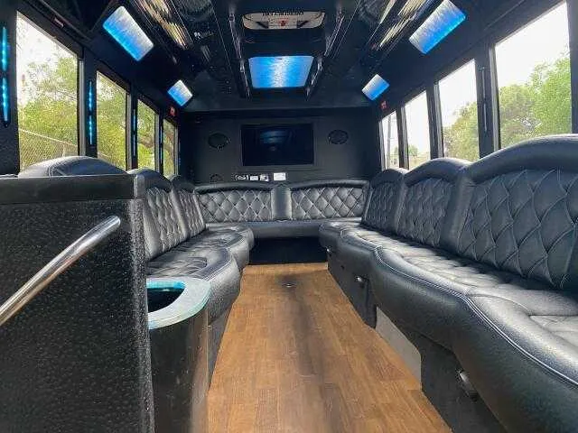 Party Bus interior for party bus rental in Anza, CA