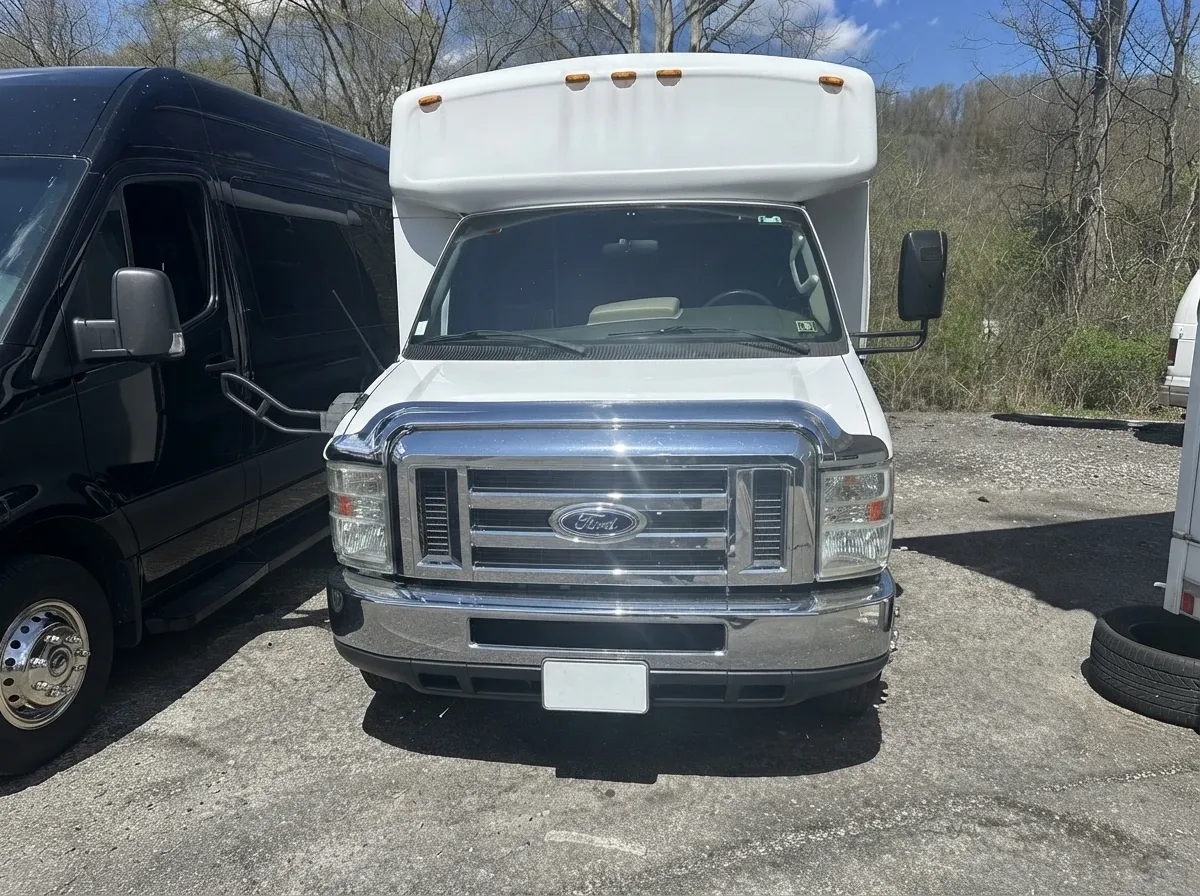 White 18 Passenger Party Bus for party bus rental White 18 Passenger Party Bus for party bus rental