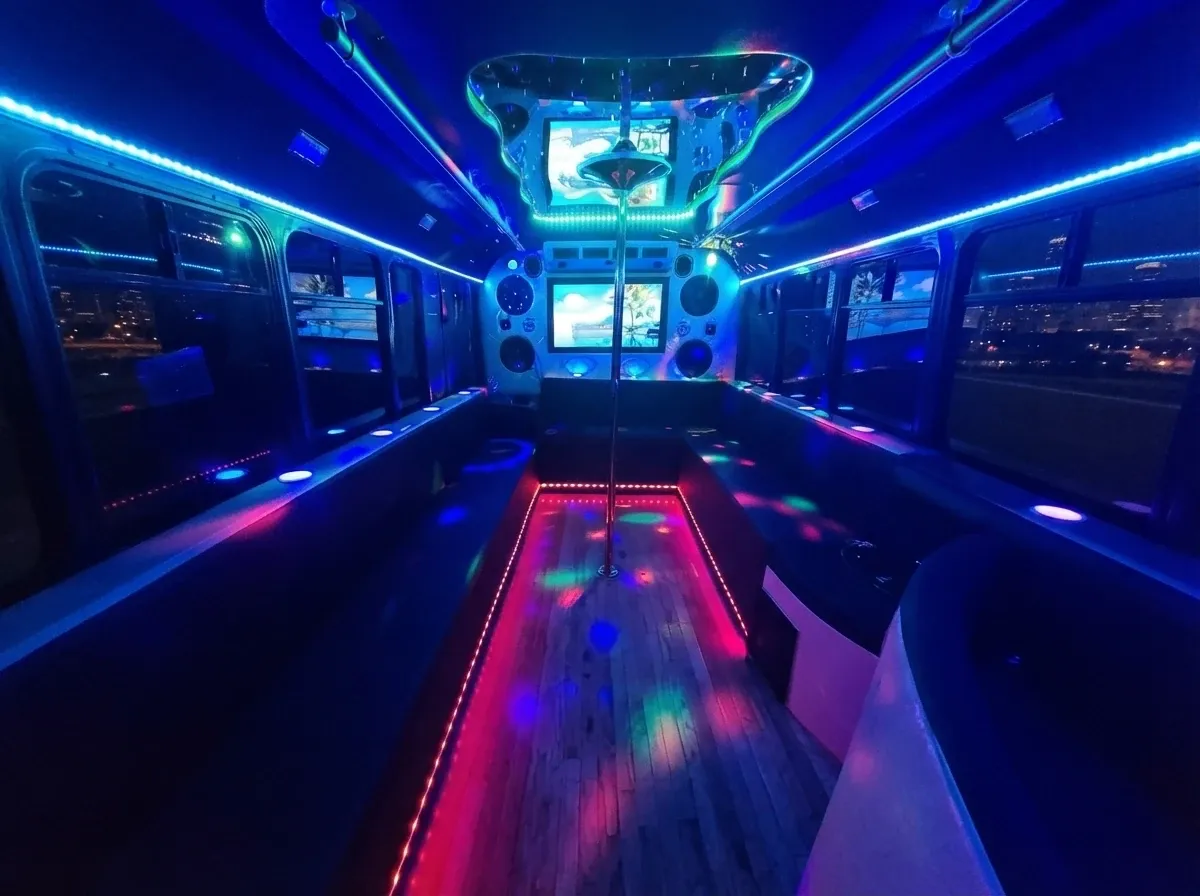 Black 25 Passenger Party Bus, photo 2 for party bus rental Black 25 Passenger Party Bus, photo 2 for party bus rental