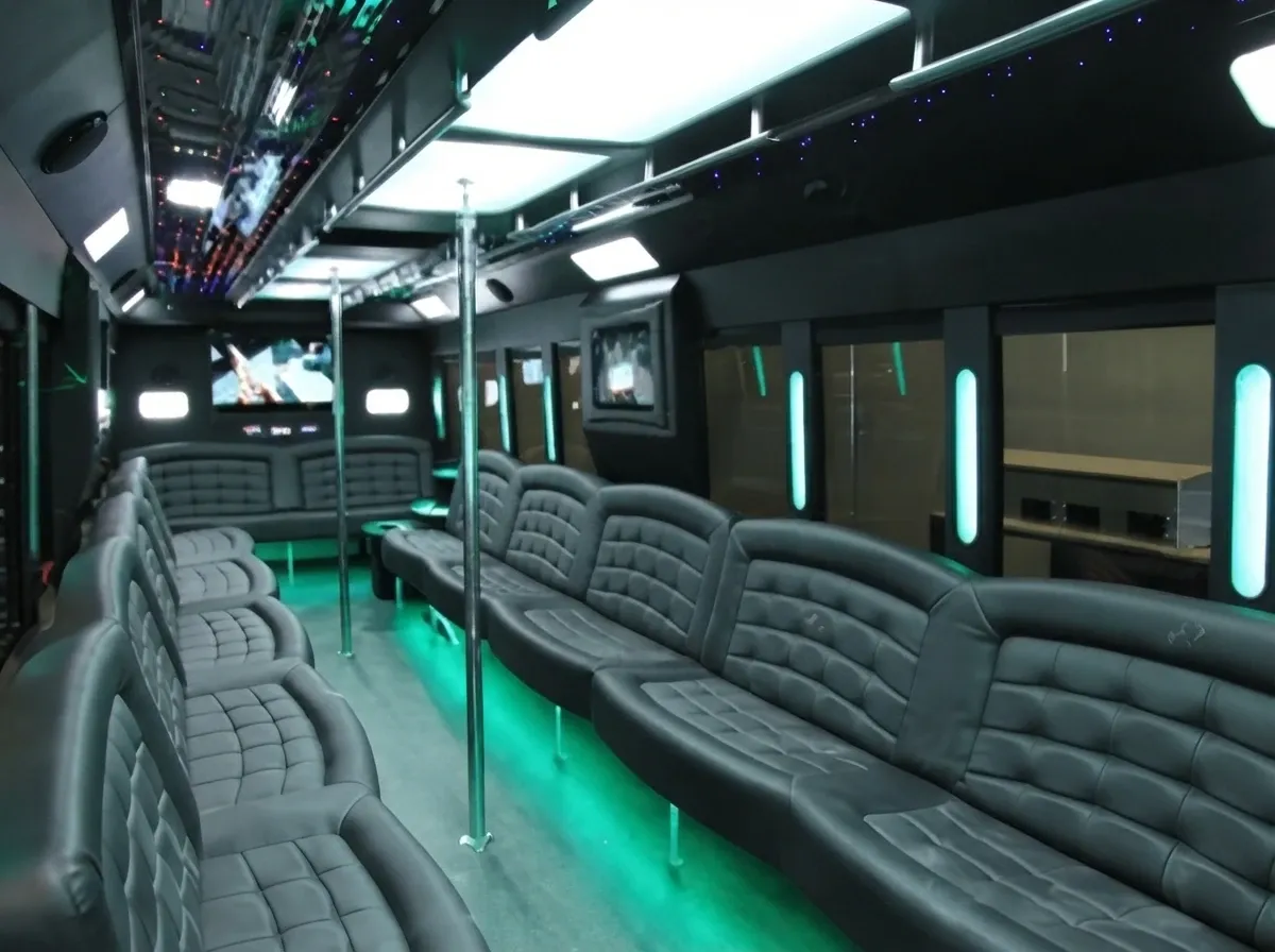 White 40 Passenger Party Bus, photo 2 for party bus rental