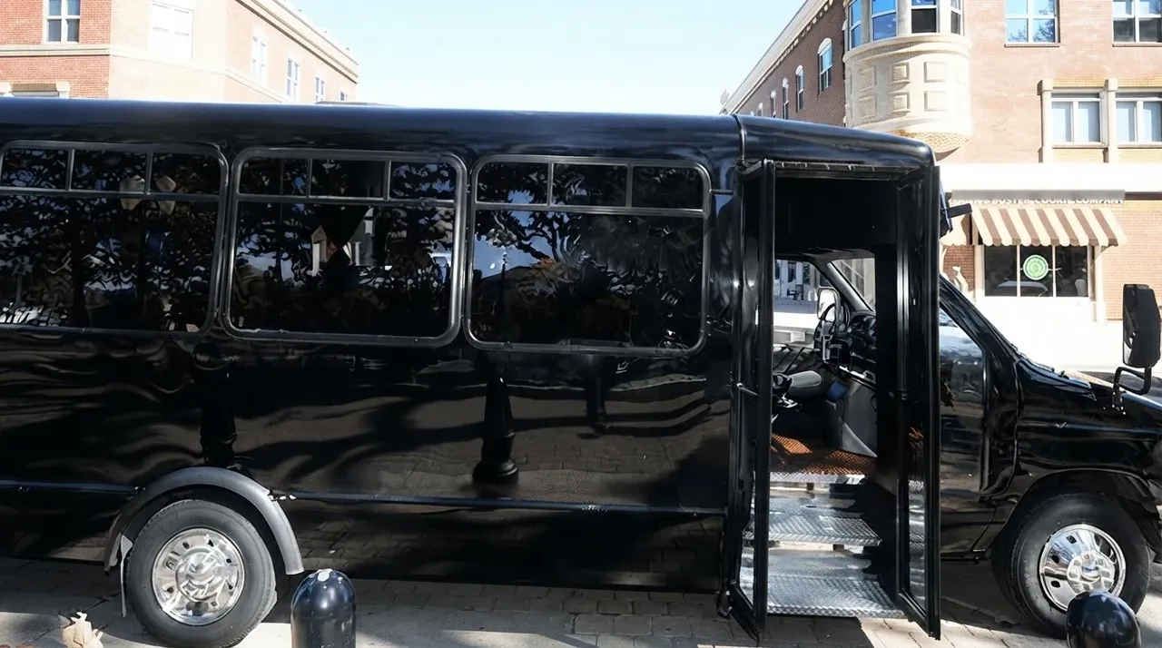 Black 18 Passenger Party Bus for party bus rental Black 18 Passenger Party Bus for party bus rental