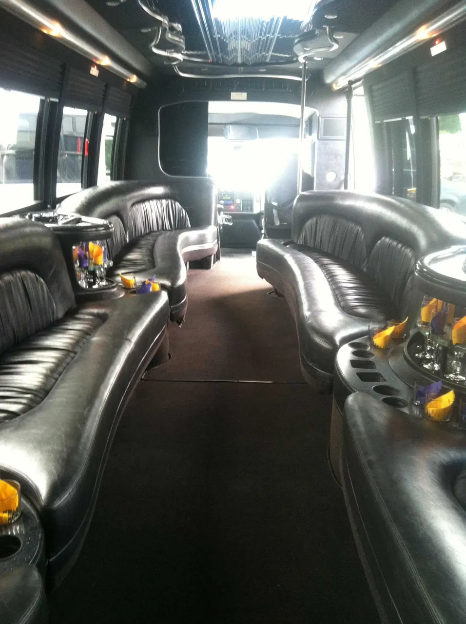 Party Bus - Dean Martin interior for party bus rental in Williamsport, PA
