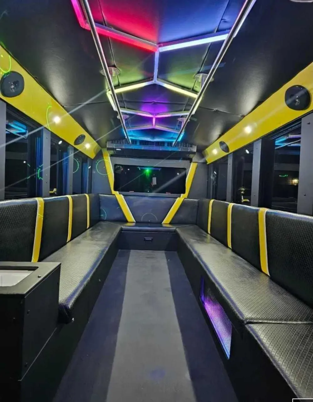Party Time Bus interior, photo 2 for party bus rental in Bay City, TX