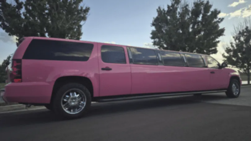Pink Chevrolet Suburban Limousine