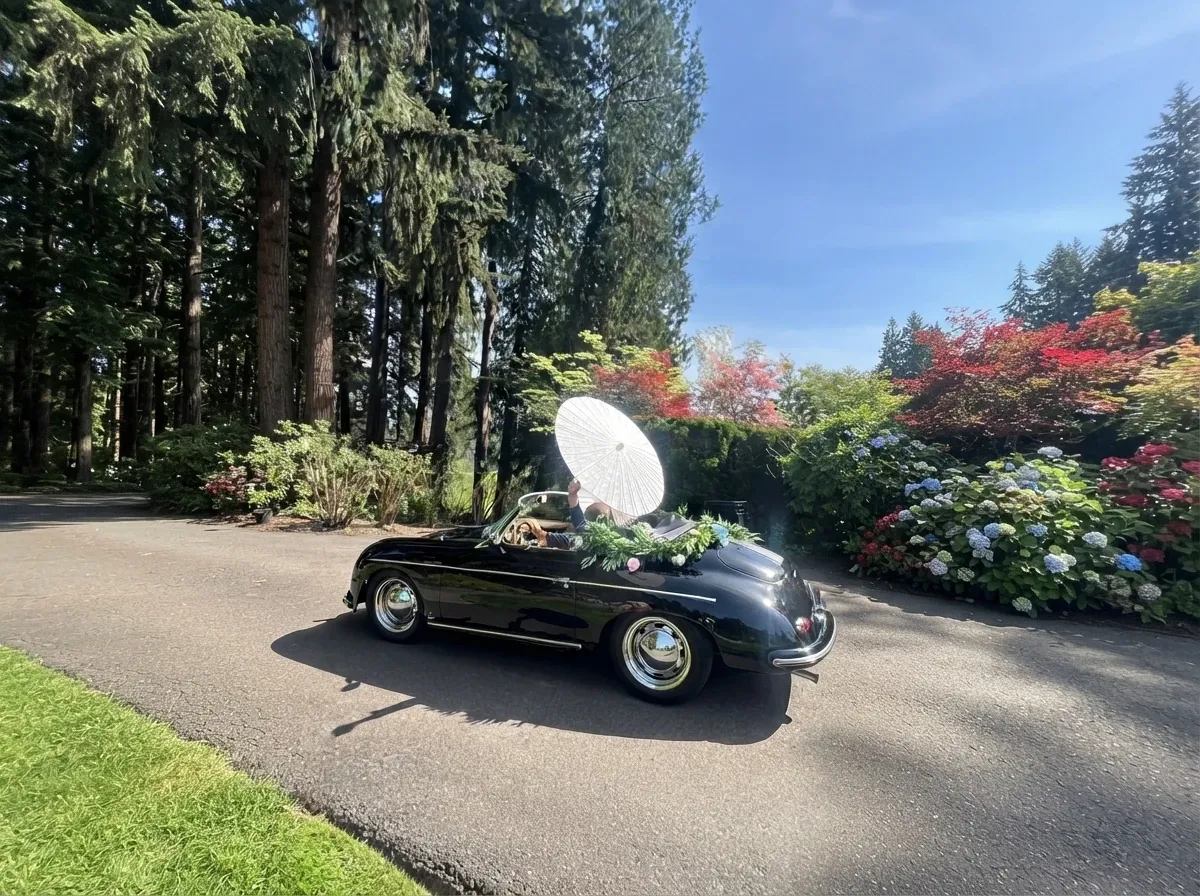 Porsche 356 Speedster for wedding car rental