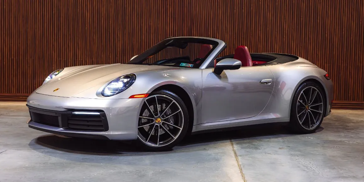 Silver Porsche 911 for exotic car rental