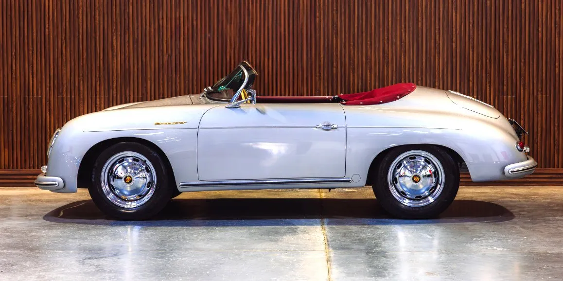 Silver Porsche Speedster 1956 (Vintage) for sports car rental in Plainview, AR