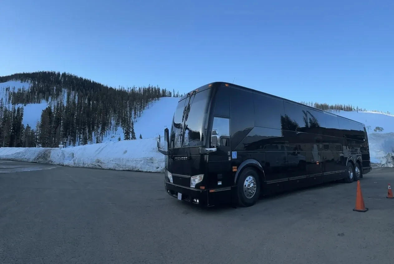 Black Prevost Motorcoach, photo 2 for charter bus rental Black Prevost Motorcoach, photo 2 for charter bus rental