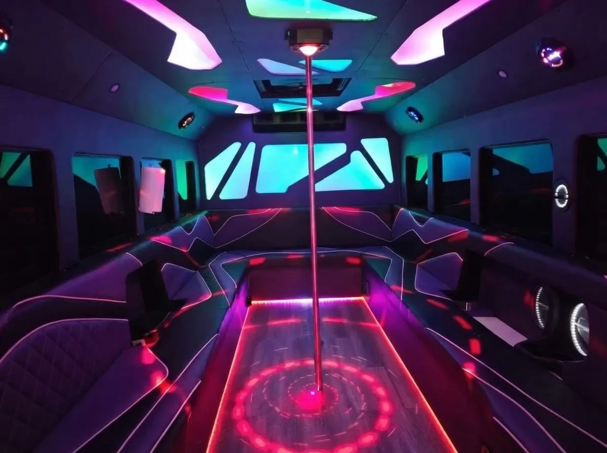 White Purpleline Party Bus, photo 3 for party bus rental White Purpleline Party Bus, photo 3 for party bus rental
