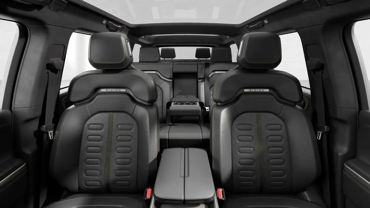 Rivian R1S SUV interior for airport transfers