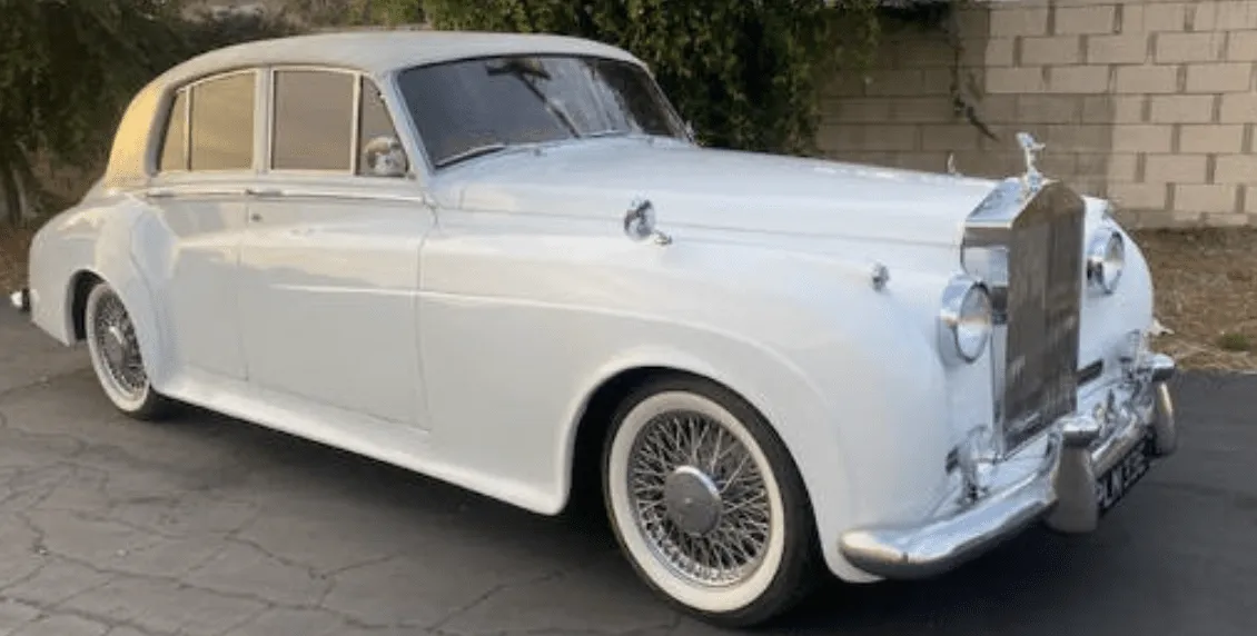 White Rolls Royce Cloud for wedding car rental in Hackberry, AZ