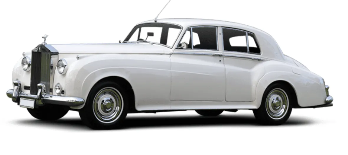 White Rolls Royce Cloud 1952 for wedding car rental in Southfield, MI