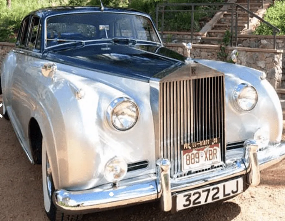 White Rolls Royce Cloud for wedding car rental in Louisville, NE