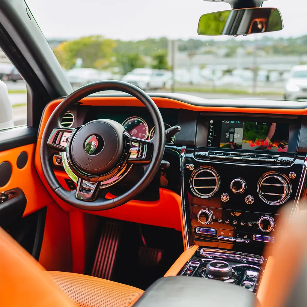 Rolls-Royce Cullinan with All Orange Interior, photo 10 for Rolls-Royce car rental in Rockville, MD Rolls-Royce Cullinan with All Orange Interior, photo 10 for Rolls-Royce car rental in Rockville, MD