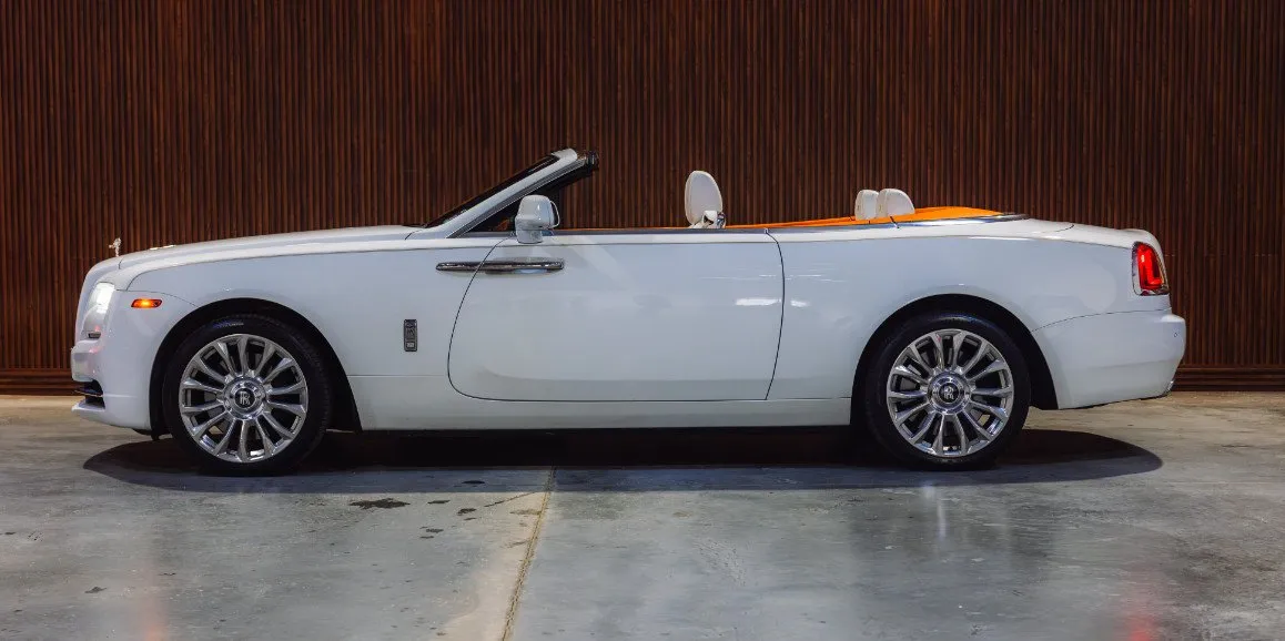 White Rolls Royce Dawn (Hermes), photo 3 for wedding car rental in Cape May County, NJ