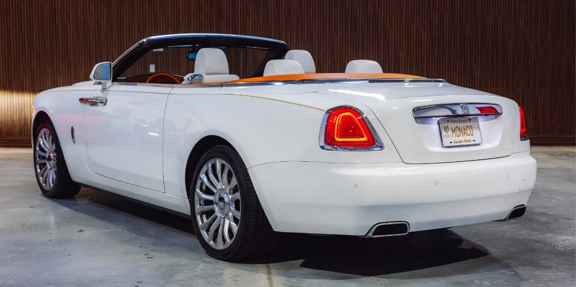 White Rolls Royce Dawn (Hermes), photo 5 for wedding car rental in Cape May County, NJ