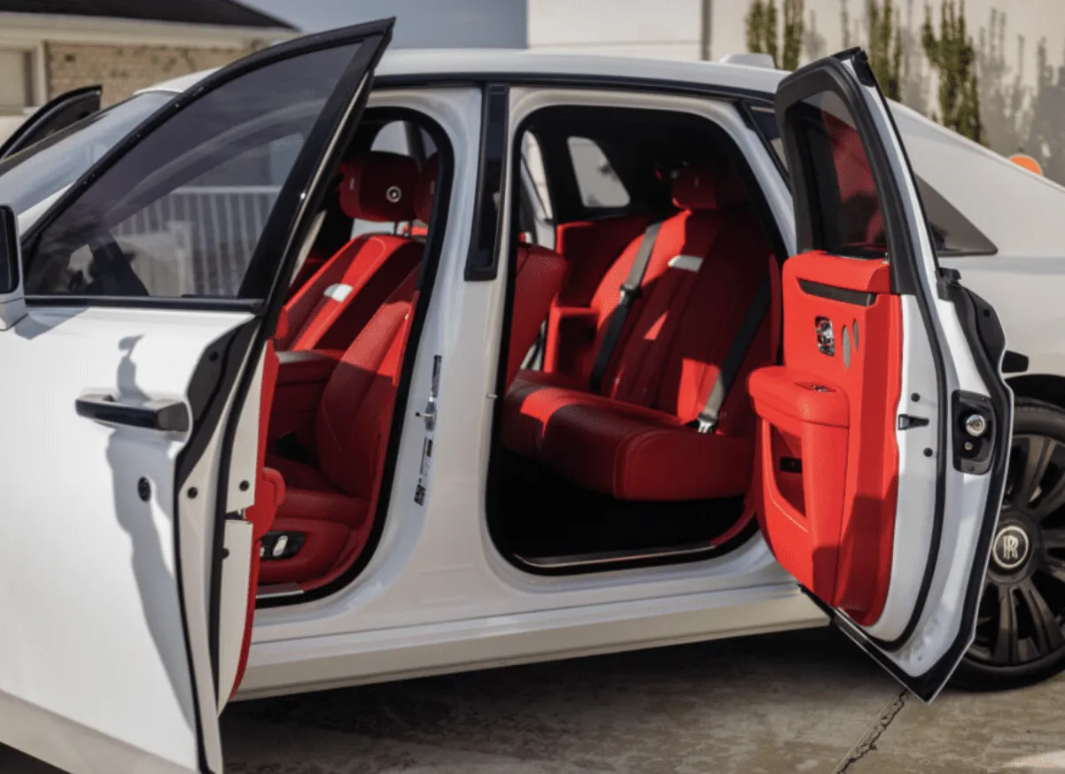 White Rolls Royce Ghost for wedding car rental in Accoville, WV