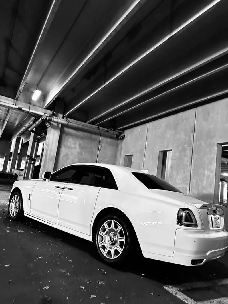 White Rolls-Royce Ghost Sedan exterior, photo 10 for wedding car rental in East Freetown, MA White Rolls-Royce Ghost Sedan exterior, photo 10 for wedding car rental in East Freetown, MA