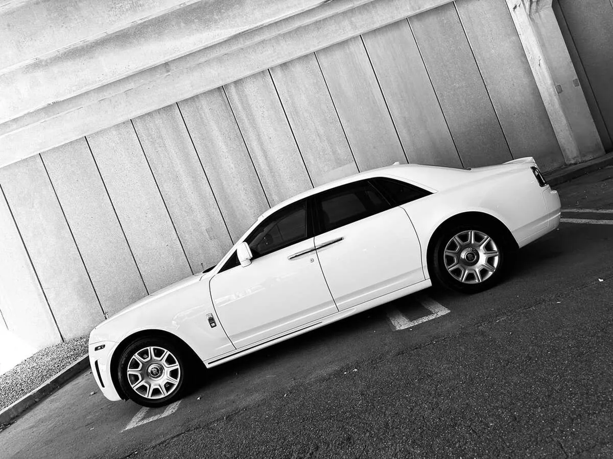 White Rolls Royce Ghost Sedan for wedding car rental in Sandy Creek, NY
