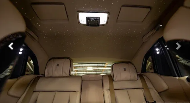Rolls Royce Phantom interior for wedding car rental in Sells, AZ