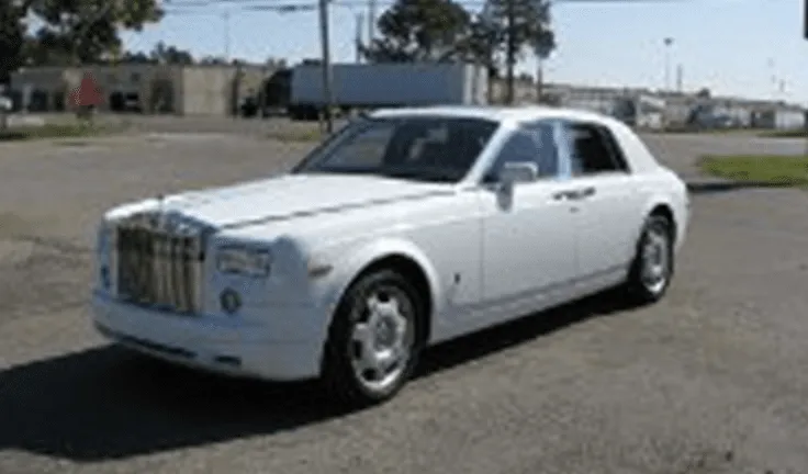 White Rolls Royce Phantom for wedding car rental in Rocklin, CA