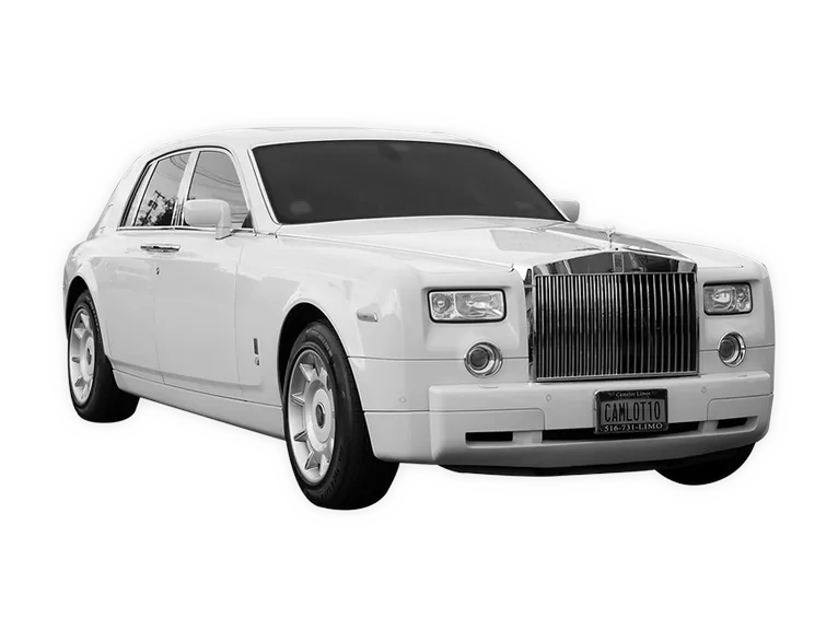 White Rolls Royce Phantom for rolls-royce car rental