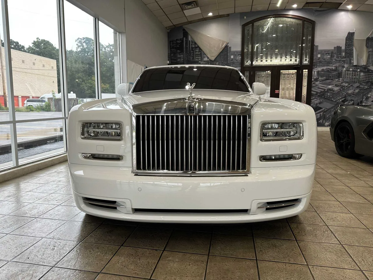 White Rolls Royce Phantom for wedding car rental in Holloway, MN