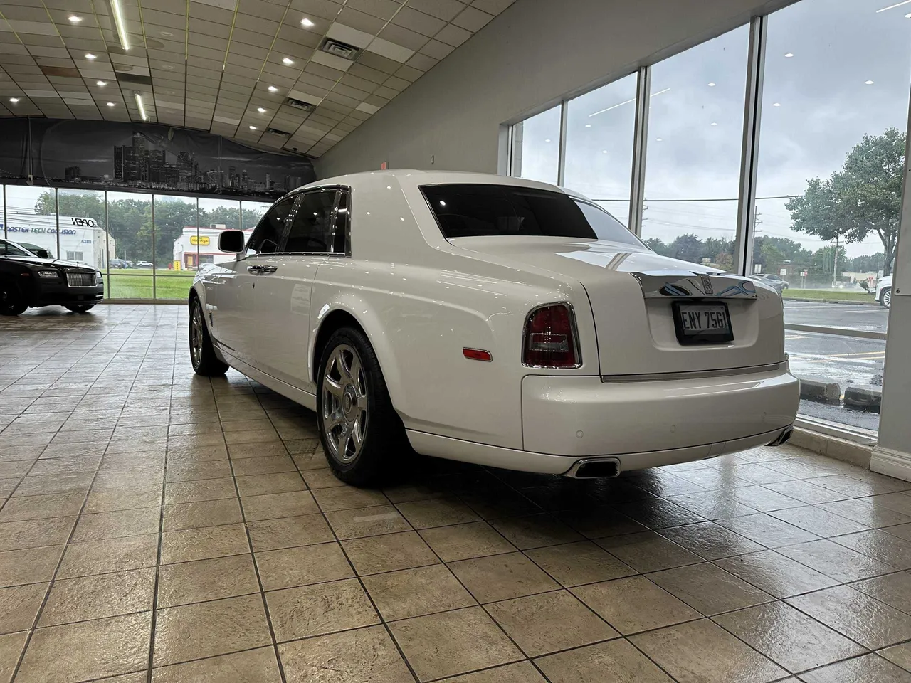 White Rolls Royce Phantom exterior, photo 4 for wedding car rental in Holloway, MN