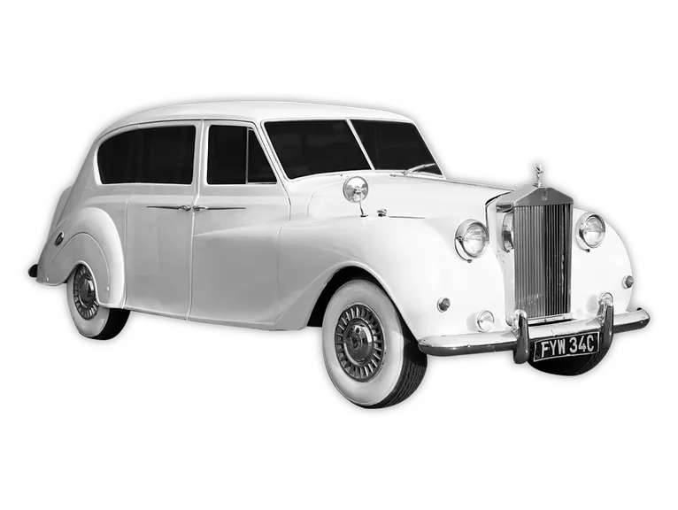 White Rolls Royce Princess for wedding car rental in York County, PA