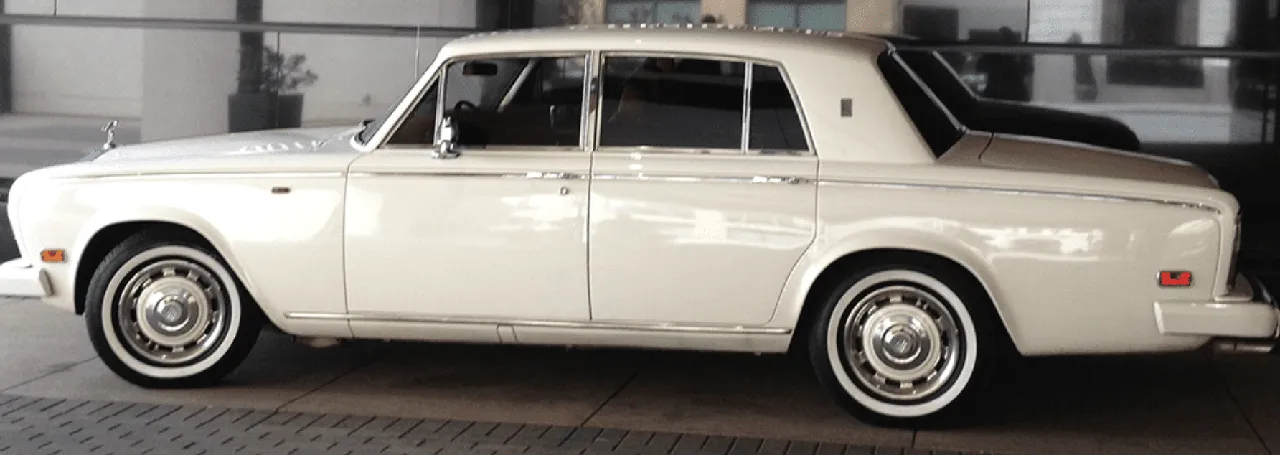 White Rolls Royce Shadow exterior, photo 2 for wedding car rental