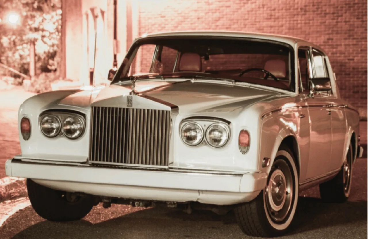 White Rolls Royce Shadow for wedding car rental