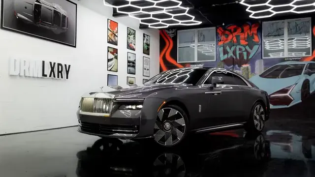 Grey Rolls-Royce Spectre for exotic car rental in Florida