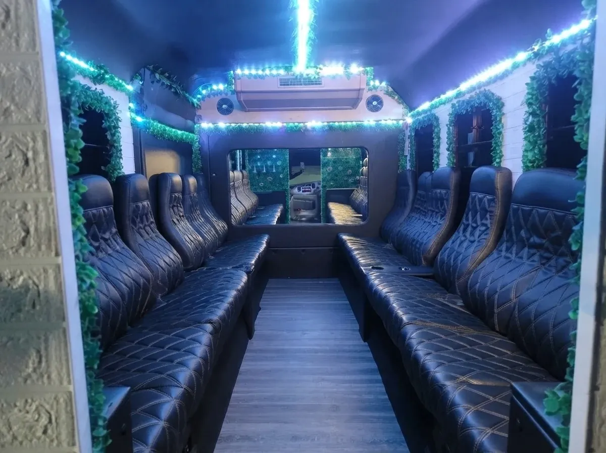 Pink Rose Party Bus for party bus rental Pink Rose Party Bus for party bus rental
