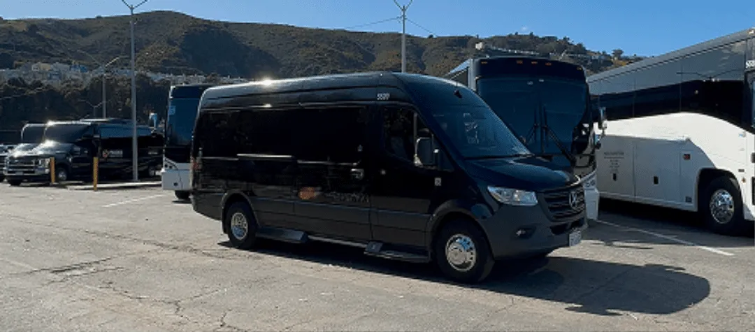 Black Shuttle Van
