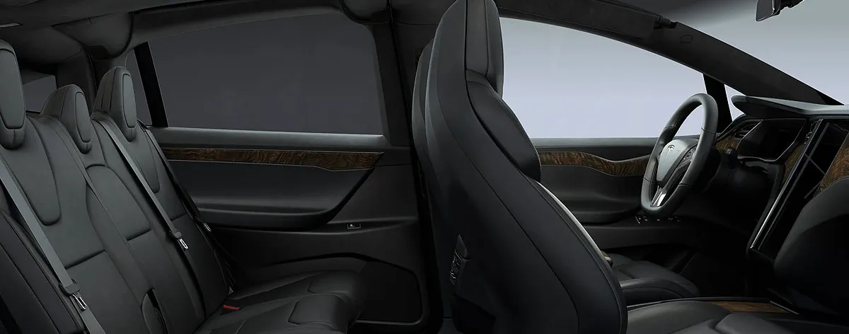 Black Tesla Model S Vegan Leather Electric, photo 2 for black car service in Carbon County, WY