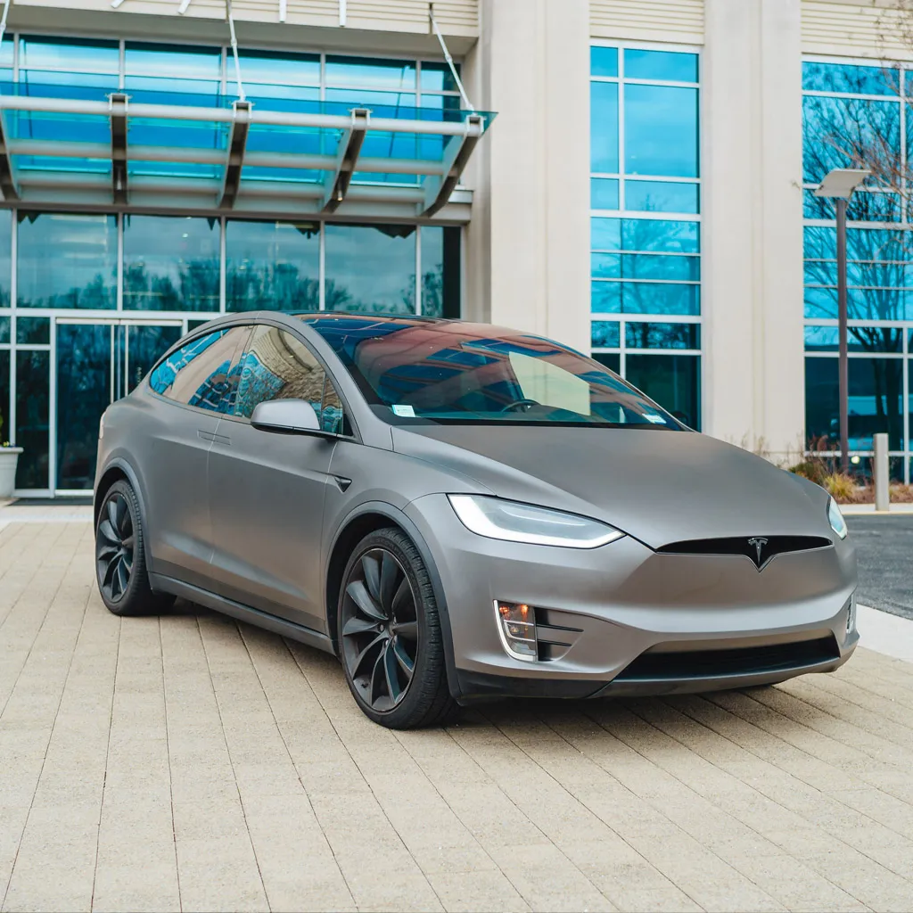 Silver Tesla Model X, photo 5 for airport transfers