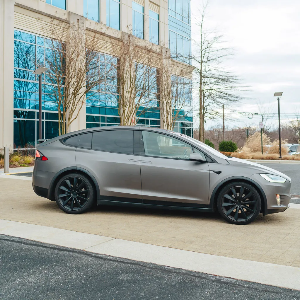 Silver Tesla Model X, photo 7 for luxury car rental in Rockville, MD