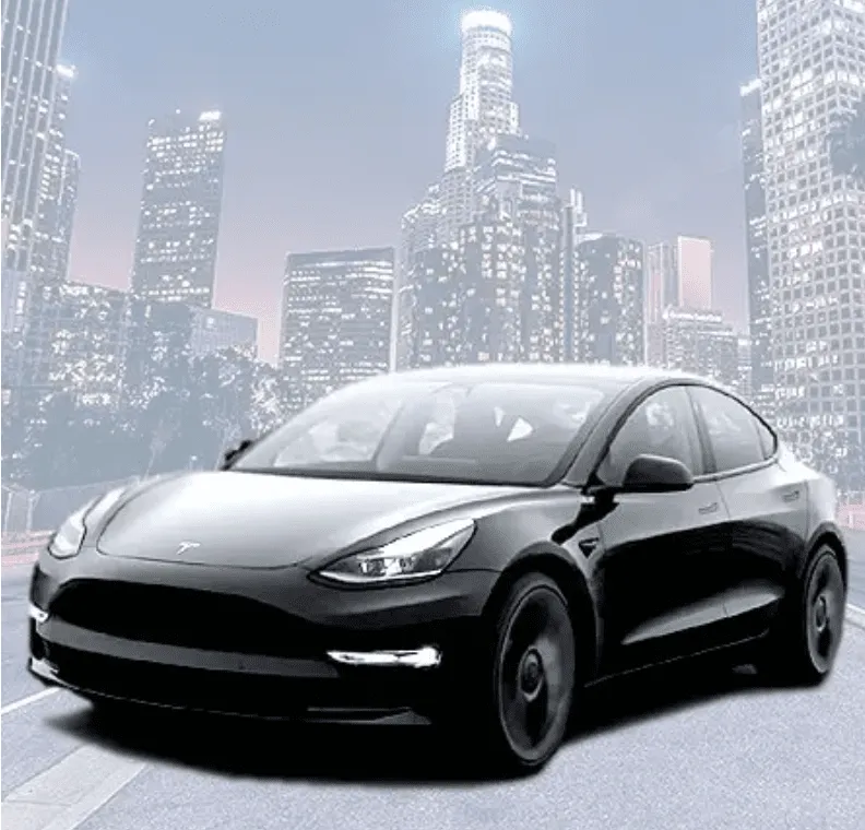 Black Tesla Model Y for sedan rental in Petrified Forest Natl Pk, AZ